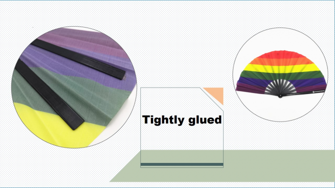 13 인치 사용자 지정 로고 클랙 접는 손 팬 큰 접는 대나무 손 팬 빈 클랙 서블리메이션 팬 결혼식 및 댄스 4