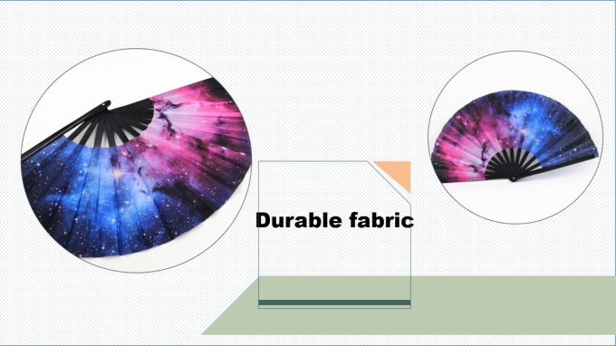 13 인치 사용자 지정 로고 클랙 접는 손 팬 큰 접는 대나무 손 팬 빈 클랙 서블리메이션 팬 결혼식 및 댄스 6