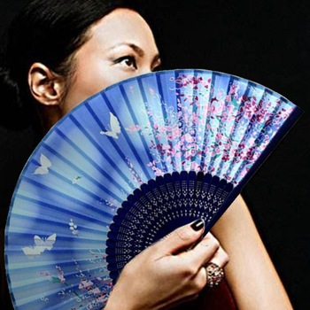 13 인치 사용자 지정 로고 클랙 접는 손 팬 큰 접는 대나무 손 팬 빈 클랙 서블리메이션 팬 결혼식 및 댄스 10