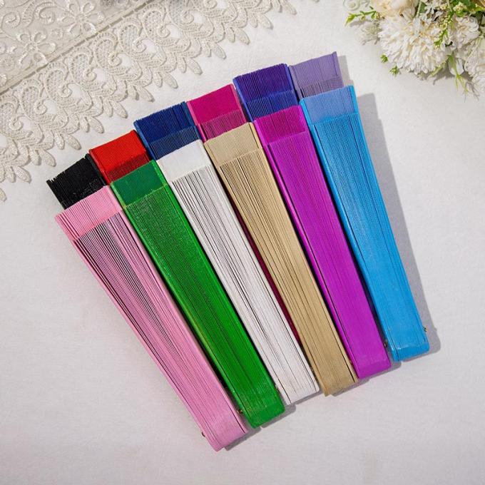 도매 고품질 다채로운 스팟 23cm 선물 부채 손으로 그린 나무 부채 스페인 나무 공예 접는 손 부채 5