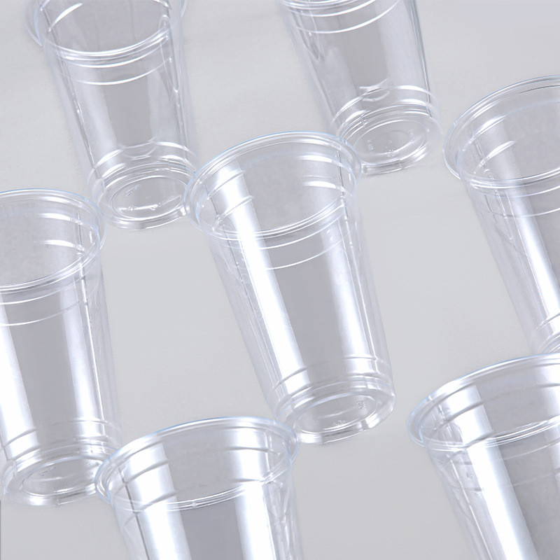 Wholesale 95mm Clear Plastic Cups PET Cold Drinking Cups for Ice Coffee Juice Boba Milk Tea Bubble Cup Beer