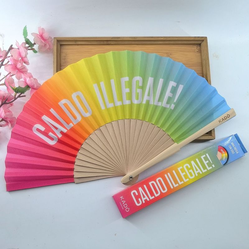 Carved Wooden Hand Fan with Decorative Patterns for Party Advertising 8 inch /21*38cm