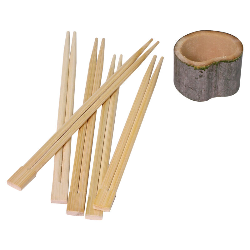 Eco-Friendly Disposable Bamboo Chopsticks with Custom Logo and OPP Packed for Restaurants and Takeaway