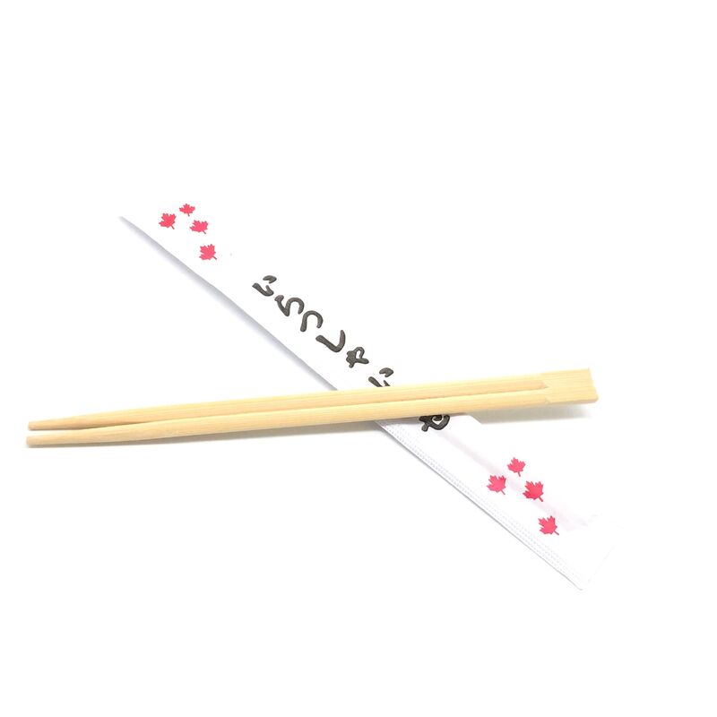 21cm Length Eco-Friendly Disposable Bamboo Chopsticks with Paper Cover for Take-Away Food