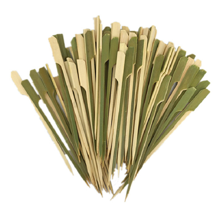 Food Grade Disposable Flat Bamboo Paddle Skewer With Custom Logo